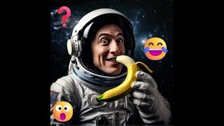 Funny Eating Banana in space video try not to laugh😂😉 [upl. by Harilda]