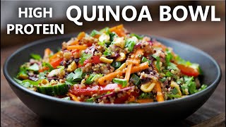 WHOLESOME QUINOA NOURISH BOWL with Asian Dressing  High Protein Vegetarian and Vegan Meal Ideas [upl. by Amin]