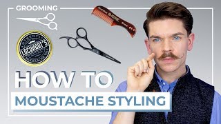 How To Style A Handlebar Moustache  3 Step Tutorial [upl. by Hett]