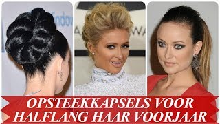 Opsteekkapsels voor halflang haar voorjaar 2018 [upl. by Suoiradal864]