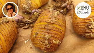 Ziemniaki Hasselback Przepis jak zrobić te pieczone aromatyczne szwedzkie ziemniaki MENU Dorotki [upl. by Germaun979]