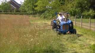 Mowing grass with a Ford Dexta [upl. by Stila47]