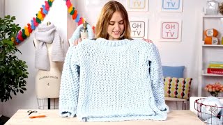 How To Knit A Chunky Wonderwool Sweater From Wool amp The Gang  Good HouseKeeping [upl. by Asyle711]