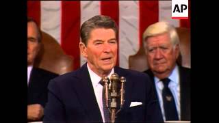 President Ronald Reagan gives his fifth State of the Union address to the nation [upl. by Able]