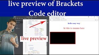 About live preview of Brackets Code editor in Hindi [upl. by Nellak]