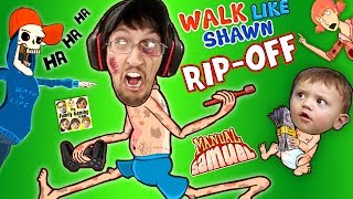 WALK LIKE SHAWN Video Game RipOff FGTEEV HILARIOUS Funny Fails w Manual Samuel the DOOFY ZOMBIE [upl. by Annadroj]