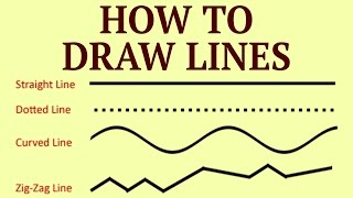 Learn How To Draw Lines  Drawing Exercises For Kids  Basic Drawing Lessons For Kids [upl. by Ellehsad]