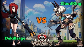 Skullgirls dekillsage vs Cloudking  Parasoul vs Fortune [upl. by Harbard]