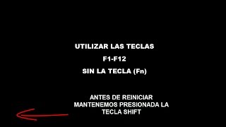 UTILIZAR FUNCIONES F1F12 SIN LA TECLA Fn [upl. by Ocsinarf26]