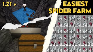 Easiest Spider Spawner XP Farm in Minecraft Bedrock 121 [upl. by Zedecrem]