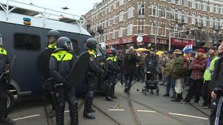 Amsterdam protest against Covid restrictions goes ahead despite ban  AFP [upl. by Catriona626]