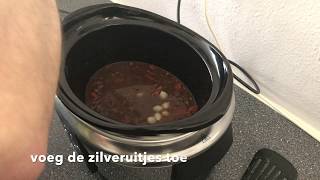 Zwolsche Stoof met Leffe Bruin bier uit de slowcooker  Crockpot [upl. by Hairej]