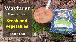 Wayfayrer Camp Meal Test and Review  Steak and Vegetables  Expedition Ration Food Review [upl. by Frohman]