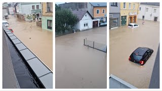 Floods in Böheimkirchen Austria  15092024 hochwasser Österreich Niederösterreich [upl. by Byrd]