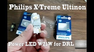 Philips XTreme Ultinon LED W21W for DAY RUNNING LIGHTS  Traffic safety  VW Eos Jetta Passat [upl. by Stambaugh588]