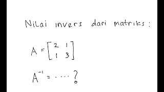 Soal Invers Matriks 2x2 Metode Operasi Baris Elementer obs [upl. by Tra877]