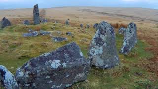 Bronze Age Stone Row and Circle at Hingston Hill Dartmoor National Park [upl. by Norman]