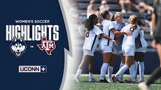 HIGHLIGHTS  UConn Womens Soccer vs Texas AampM [upl. by Ativel]