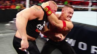 Unseen footage of the brawl between John Cena and WWE World Heavyweight Champion Brock Lesnar [upl. by Enaffit]