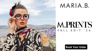 MariaB Mprints Fall Edit24  Unstitched Printed Camric 3pc Suit  Book Your Order Now [upl. by Misty481]