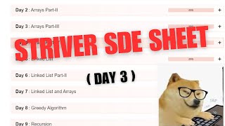 Day 3 Striver SDE Sheet topic Array [upl. by Ennaylil976]