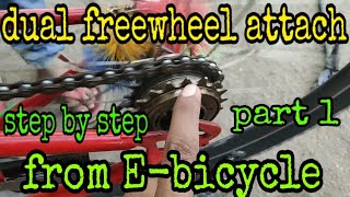 Dual freewheel attach from Ebike [upl. by Gilliette]