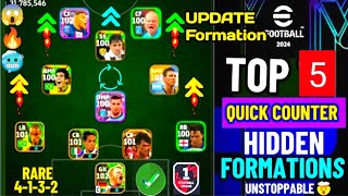 Top 5 New Formations Update🔥best efootball formations this week 424  4132  4123  3241 formations [upl. by Ashlee497]