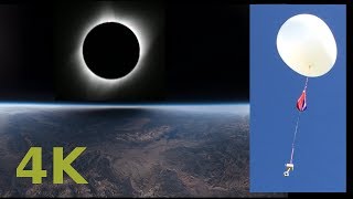 Totality from 100000 feet GoPro OMNI on a high altitude balloon [upl. by Joeann]