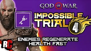 God of War  IMPOSSIBLE TRIAL 4 Enemies Regenerate Health Fast  Greater Crest of Flame  Key [upl. by Flaherty713]