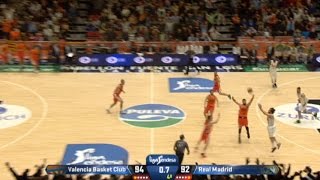 ¡Estratosférico triple de Sergio Llull ante el Valencia Basket  Liga Endesa [upl. by Kennett]