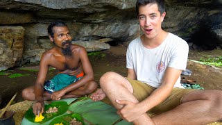 SRI LANKAN TRIBAL FOOD 🇱🇰 Eating JUNGLE CURRY with Vedda Tribe in Sri Lanka [upl. by Meirrak]