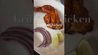 Grilled chicken recipe in 60 sec with ingredients cooking simple food chicken tasty spicy awe [upl. by Nanreik]