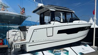 2024 Jeanneau Merry Fisher 895 series 2 walk through at 2023 Cannes Boat Show [upl. by Nnayd]