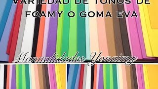 DIFERENTES TONALIDADES DE FOAMY O GOMA EVA [upl. by Blanding]