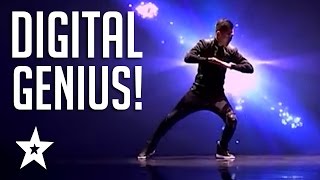 Digital Animated Dance Audition On Mongolias Got Talent  Got Talent Global [upl. by Amorete]