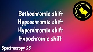 Bathochromic shift  Hypsochromic shift  Hyperchromic shift  Hypochromic shift [upl. by Eikcir]