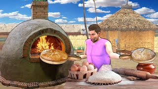 Homemade Bread in Mud Oven Tasty Village Style Cooking Hindi Kahaniya Moral Stories New Comedy Video [upl. by Childers762]