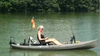 The NuCanoe Frontier 12 with the BassYaks Hands Free Trolling Motor [upl. by Egoreg201]