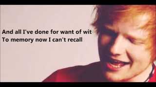 Ed Sheeran  The Parting Glass Lyrics [upl. by Tshombe]