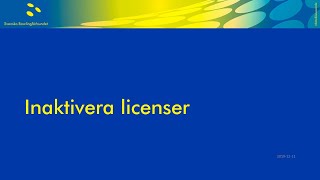 Inaktivera licenser [upl. by Ahsiekyt914]