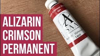 Alizarin Crimson Permanent  SAA Watercolors  The Paint Show 27 [upl. by Kiraa]