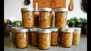 Green Tomato Zucchini Relish Recipe [upl. by Adnirod]