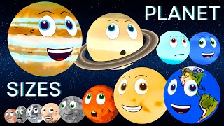 Planet Size Comparison for Kids  Dwarf Planet Sizes  Space for Kids  Solar System Size [upl. by Curzon700]