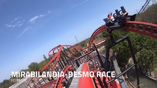 Desmo Race Roller Coaster POV  Ducati World at Mirabilandia [upl. by Dewie]