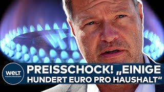 GASUMLAGE Preisschock Wirtschaftsminister Habeck rechnet mit quoteinigen Hundert Euro pro Haushaltquot [upl. by Hanafee]