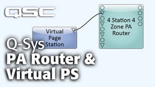 QSYS Public Address  Part D PA Router amp Virtual Page Station [upl. by Loriner631]