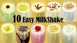 10 Easy Milkshake Recipe – How to Make Milkshake at Home [upl. by Eaves]