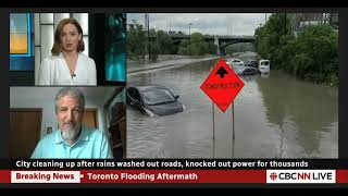 ICLRs McGillivray on the July 16 Toronto flood CBC News Network  July 18 2024 [upl. by Newhall208]