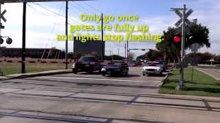 Railroad Crossing  Driving In Texas  Clip From 6 Hour Online Adult Drivers Ed Course For 18 To 24 [upl. by Roland824]