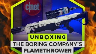 Unboxing the Boring Companys flamethrower [upl. by Lana587]